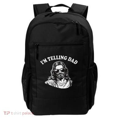 Funny I'm Telling Dad Religious Christian Jesus Meme Backpack