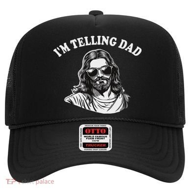 Funny I'm Telling Dad Religious Christian Jesus Meme Hat