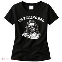Funny I'm Telling Dad Religious Christian Jesus Meme Women's T-Shirt thumb 0