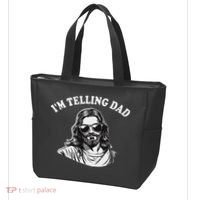 Funny I'm Telling Dad Religious Christian Jesus Meme Tote Bag thumb 3