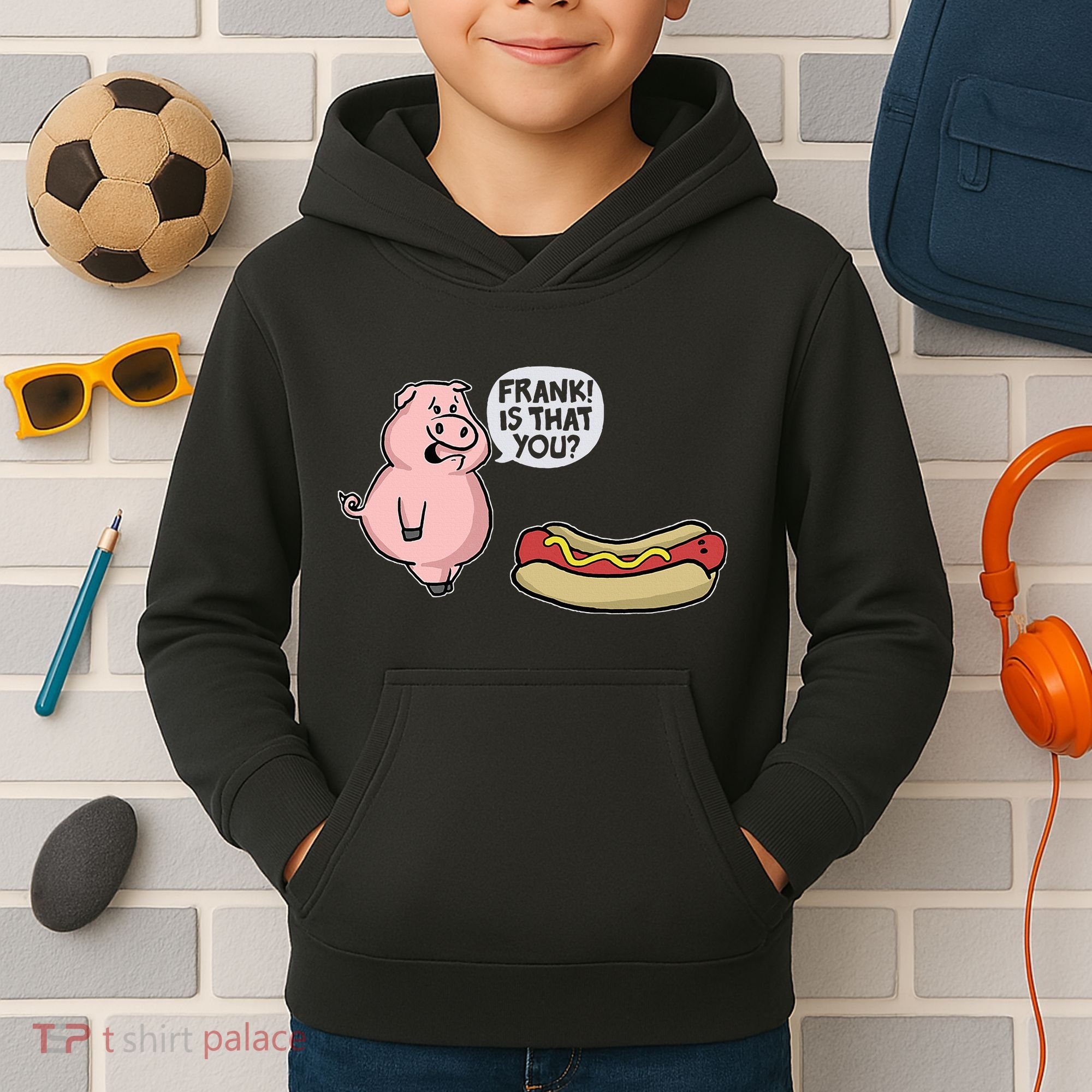 Frank! Is That You Pig And Hot Dog Kids Hoodie