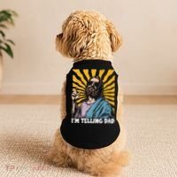 Funny Im Telling Dad Religious Christian Jesus Meme Doggie Tank thumb 2