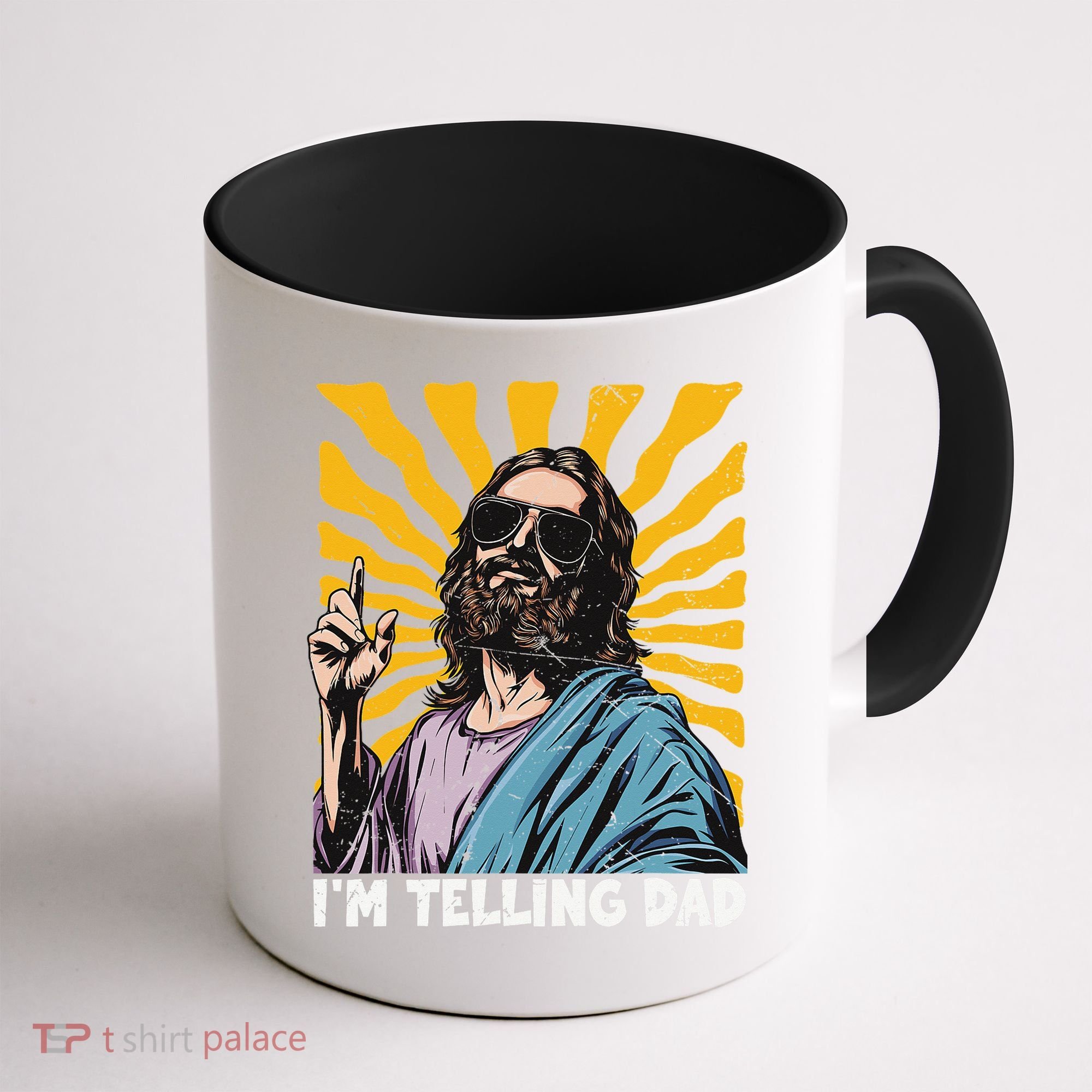 Funny Im Telling Dad Religious Christian Jesus Meme Coffee Mug