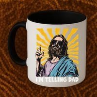 Funny Im Telling Dad Religious Christian Jesus Meme Coffee Mug thumb 2
