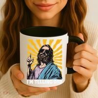Funny Im Telling Dad Religious Christian Jesus Meme Coffee Mug thumb 3