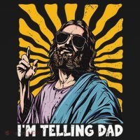 Funny Im Telling Dad Religious Christian Jesus Meme Women's Hoodie thumb 2
