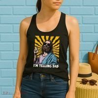 Funny Im Telling Dad Religious Christian Jesus Meme Women's Tank Top thumb 2