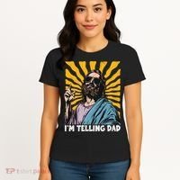 Funny Im Telling Dad Religious Christian Jesus Meme Women's T-Shirt thumb 4