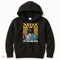 Funny Im Telling Dad Religious Christian Jesus Meme Kids Hoodie thumb 0