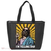 Funny Im Telling Dad Religious Christian Jesus Meme Tote Bag thumb 0