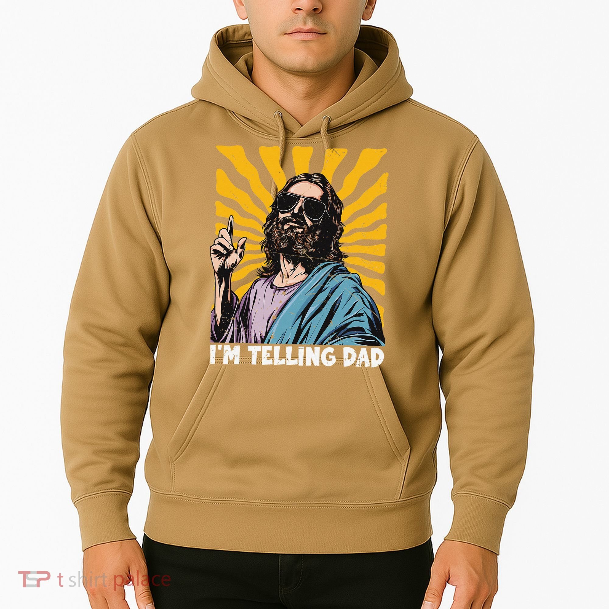 Funny Im Telling Dad Religious Christian Jesus Meme Hoodie