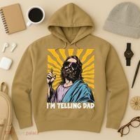 Funny Im Telling Dad Religious Christian Jesus Meme Hoodie thumb 3