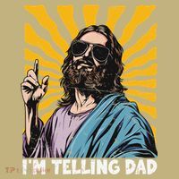 Funny Im Telling Dad Religious Christian Jesus Meme Sweatshirt thumb 2