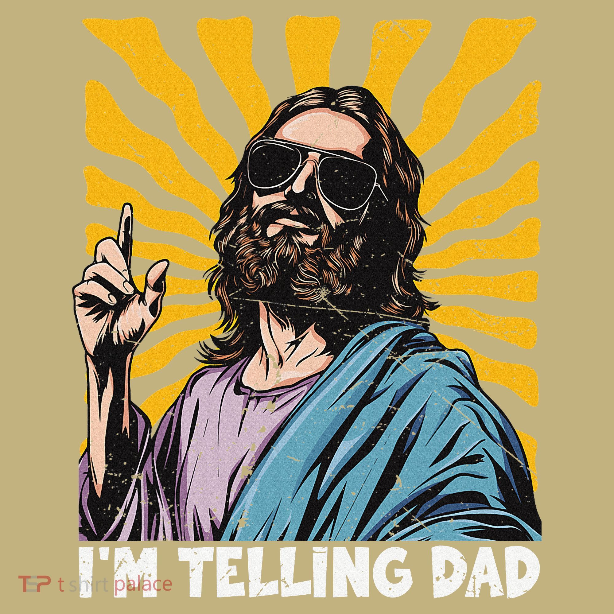 Funny Im Telling Dad Religious Christian Jesus Meme Mousepad