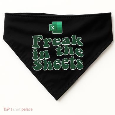Freak In The Sheets Funny Accountant Excel USA-Made Doggie Bandana