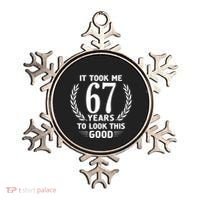Funny It Took Me 67 Years To Look This Good Happy 67th Birthday Ornament thumb 0