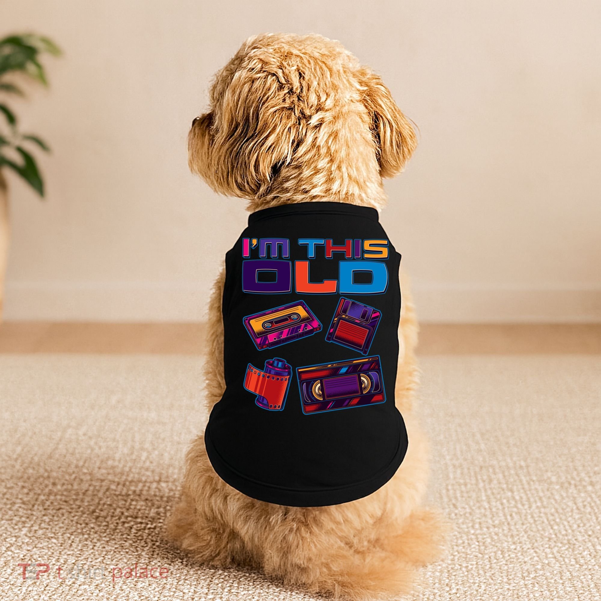 Funny I'm This Old Retro Media Technology Doggie Tank