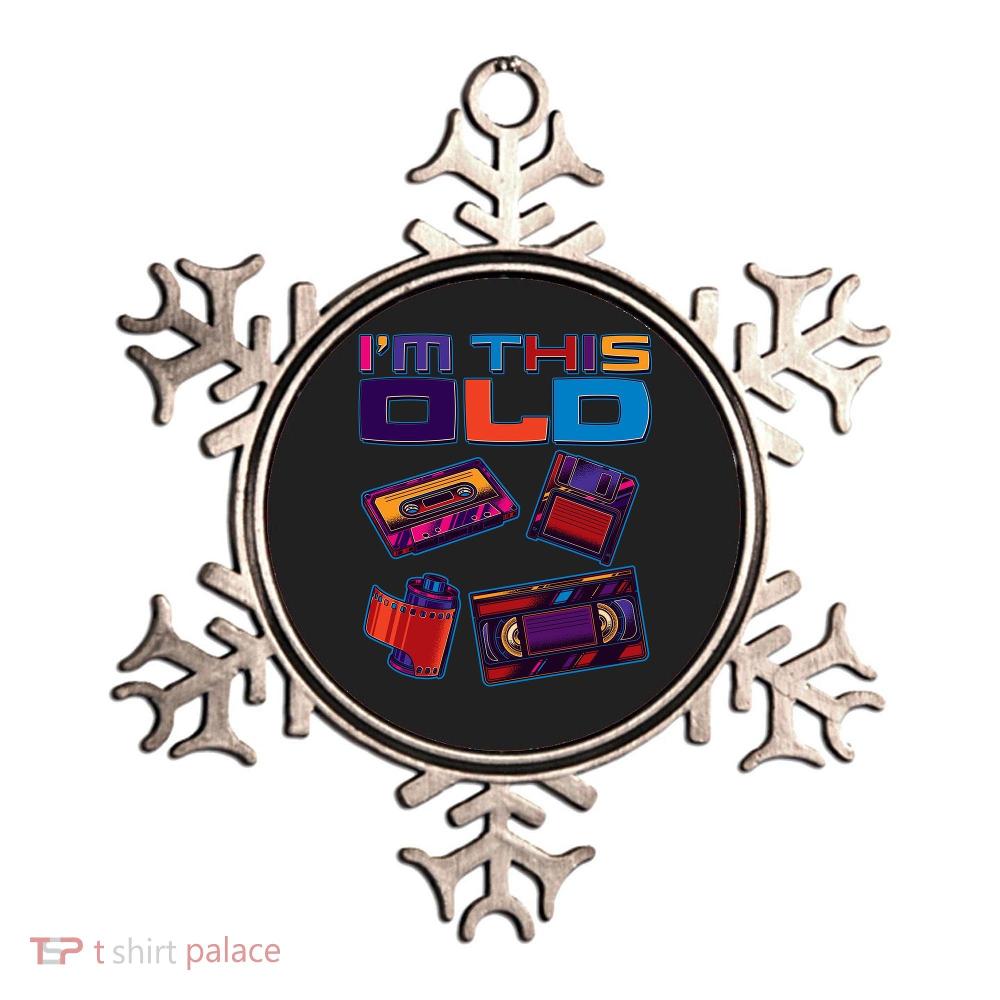 Funny I'm This Old Retro Media Technology Ornament