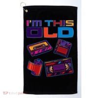 Funny I'm This Old Retro Media Technology Golf Towel thumb 0
