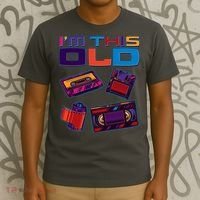 Funny I'm This Old Retro Media Technology T-Shirt thumb 3