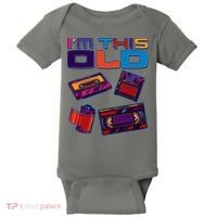 Funny I'm This Old Retro Media Technology Baby Bodysuit thumb 0