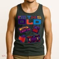 Funny I'm This Old Retro Media Technology Tank Top thumb 3