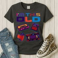 Funny I'm This Old Retro Media Technology Women's T-Shirt thumb 3