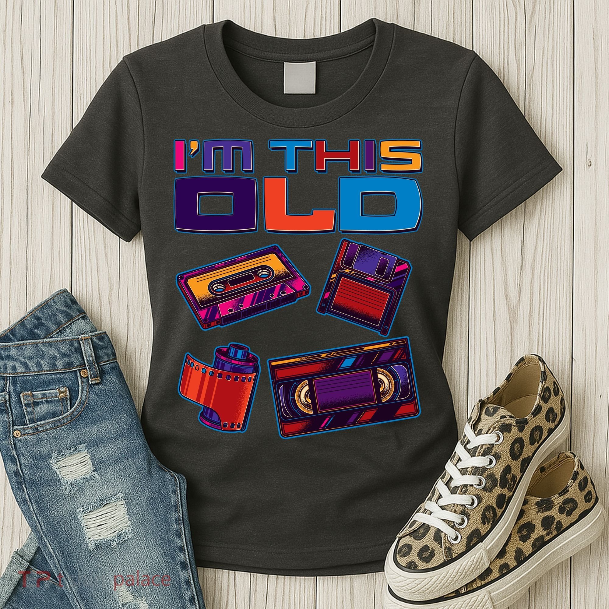Funny I'm This Old Retro Media Technology Women's T-Shirt