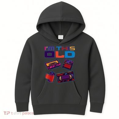 Funny I'm This Old Retro Media Technology Kids Hoodie