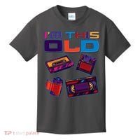 Funny I'm This Old Retro Media Technology Kids T-Shirt thumb 0