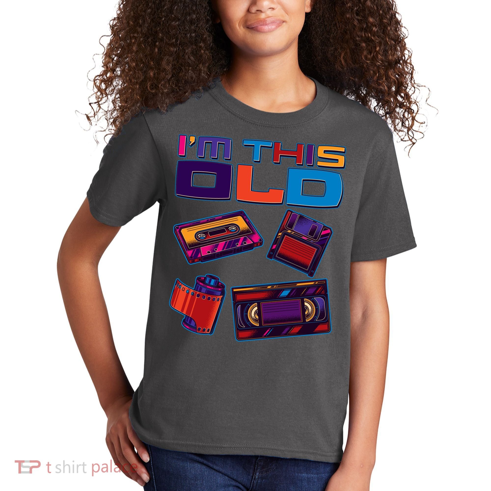 Funny I'm This Old Retro Media Technology Kids T-Shirt