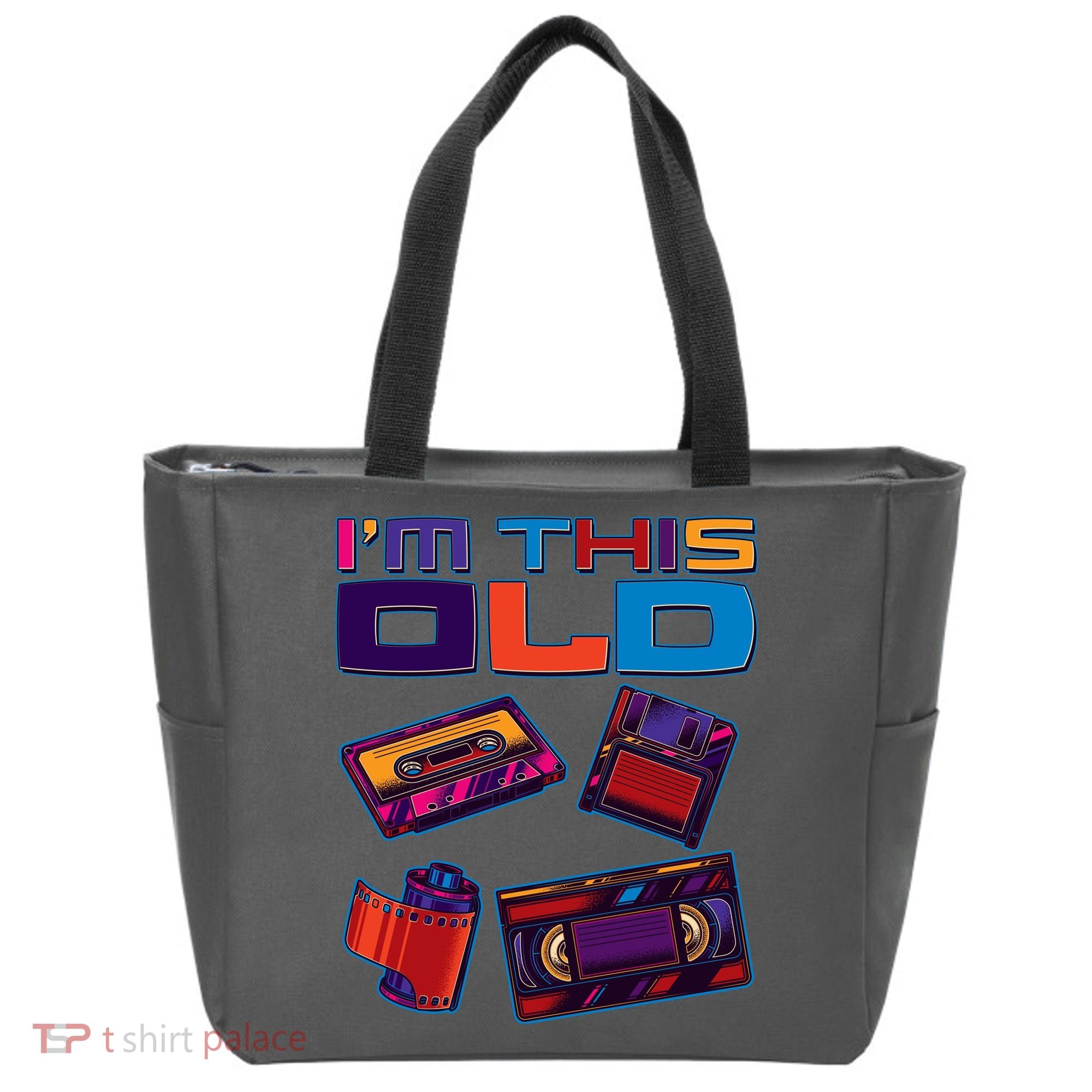 Funny I'm This Old Retro Media Technology Tote Bag