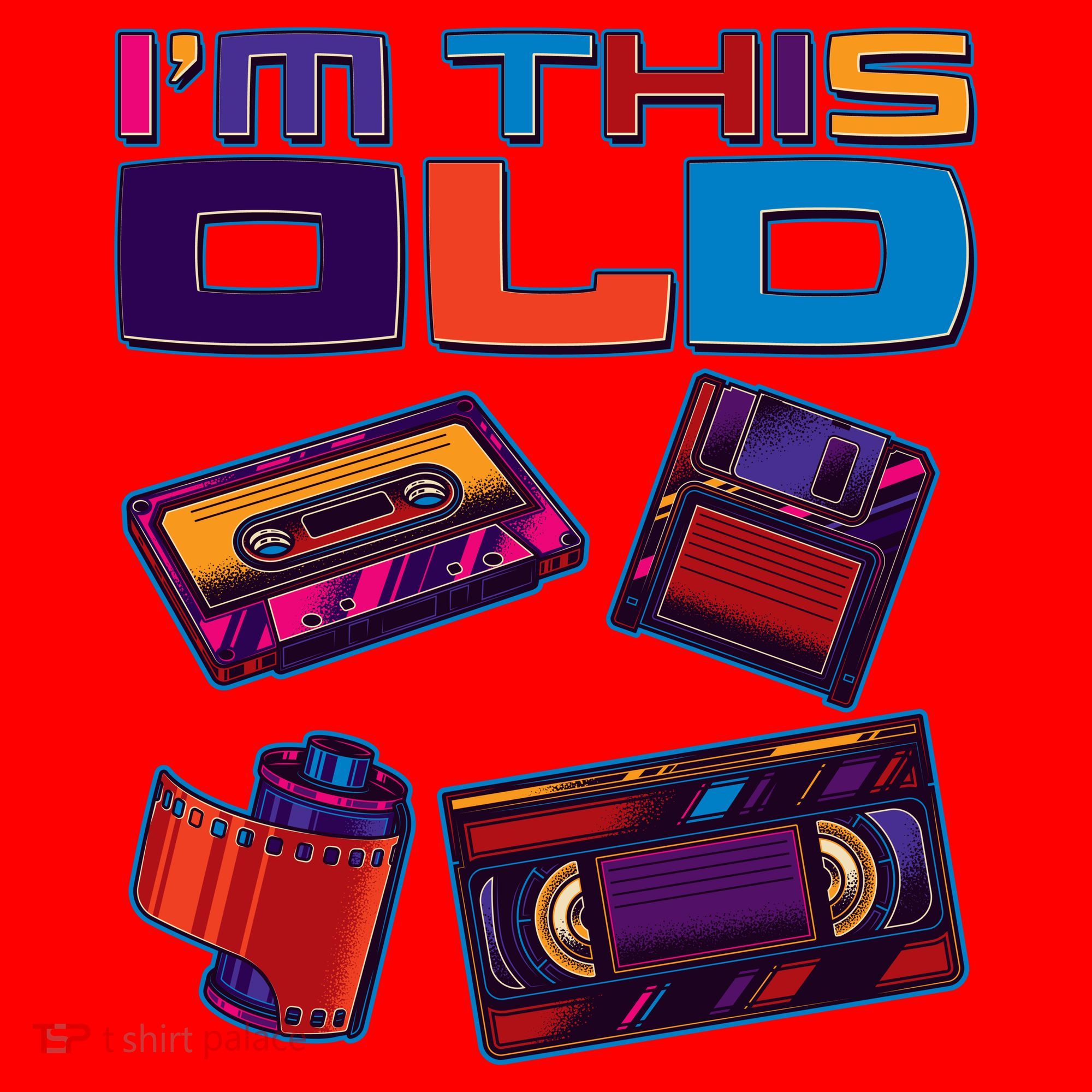 Funny I'm This Old Retro Media Technology Santa Hat