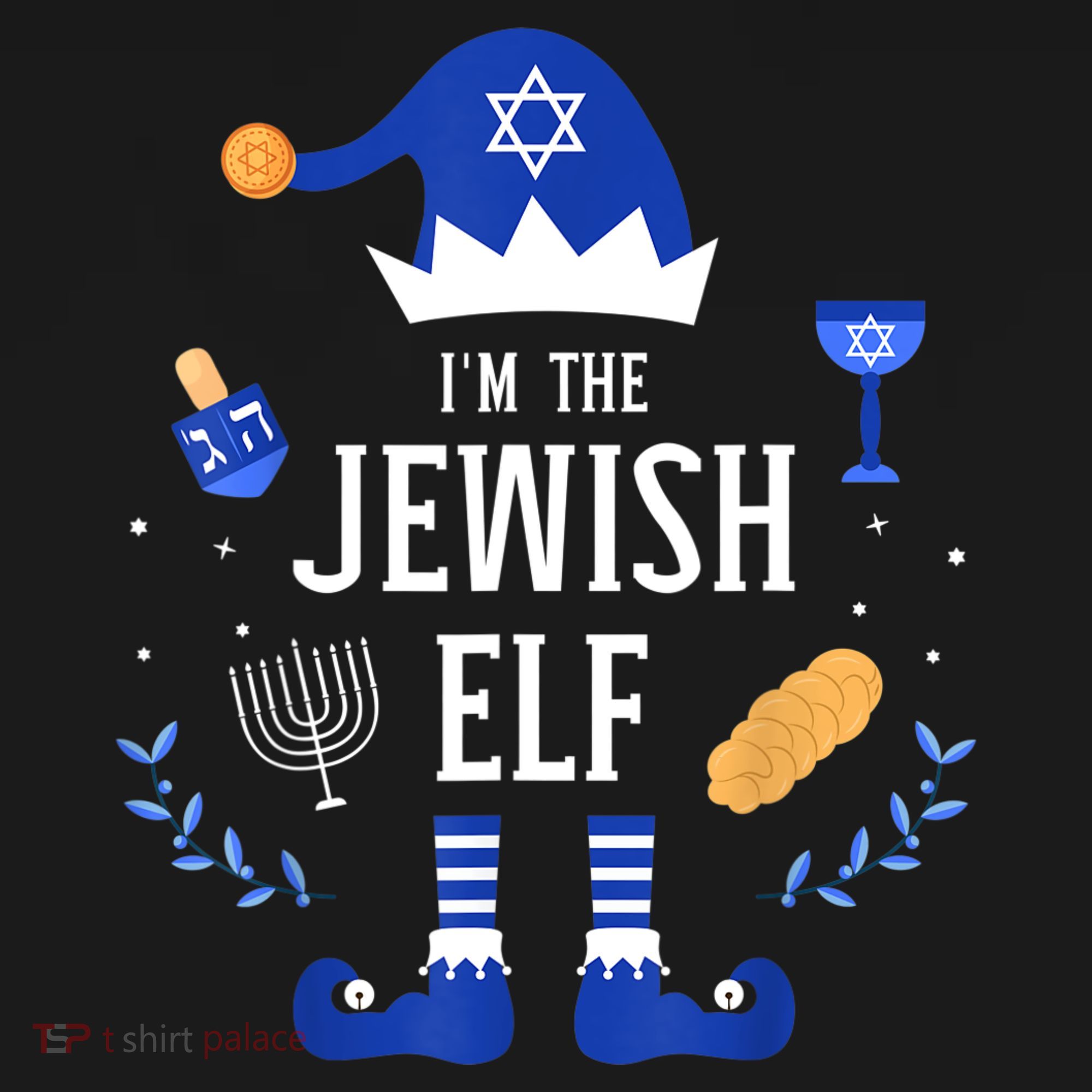 Funny I'm The Jewish Elf For Hanukkah Christmas Chanukah Women's Hoodie