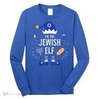 Funny I'm The Jewish Elf For Hanukkah Christmas Chanukah Long Sleeve Shirt thumb 0