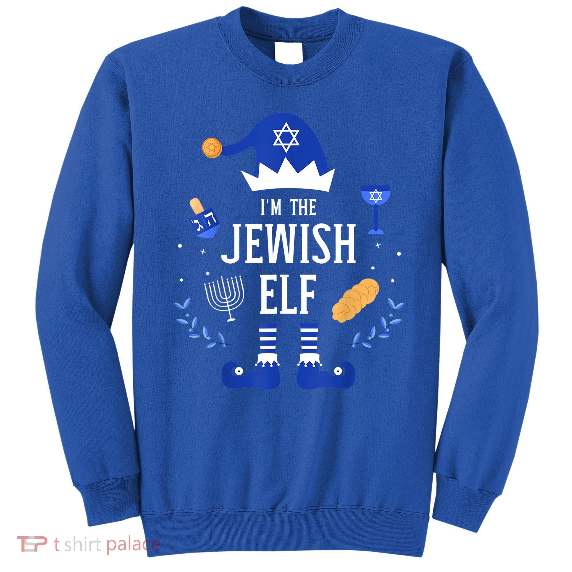 Funny I'm The Jewish Elf For Hanukkah Christmas Chanukah Sweatshirt