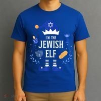 Funny I'm The Jewish Elf For Hanukkah Christmas Chanukah T-Shirt thumb 3
