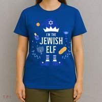 Funny I'm The Jewish Elf For Hanukkah Christmas Chanukah T-Shirt thumb 4