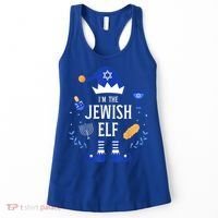 Funny I'm The Jewish Elf For Hanukkah Christmas Chanukah Women's Tank Top thumb 0
