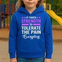 Fibromyalgia It Takes Strength To Tolerate The Pain Everyday Gift Kids Hoodie thumb 3