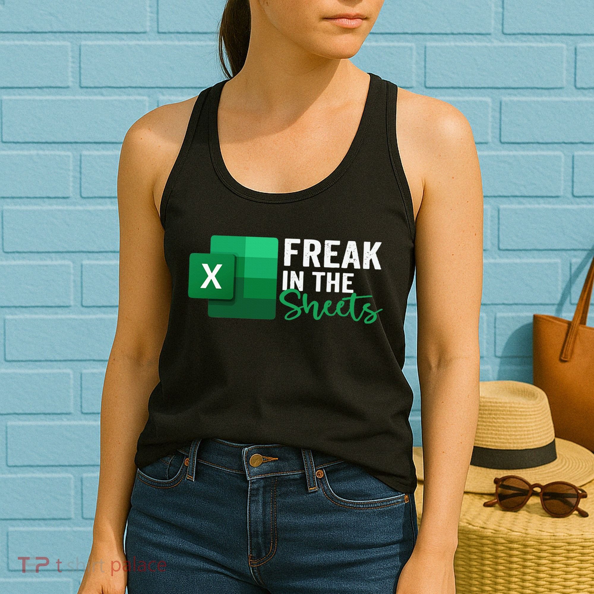 Freak In The Sheets Accountant Funny Spreadsheet Excel Women's Tank Top