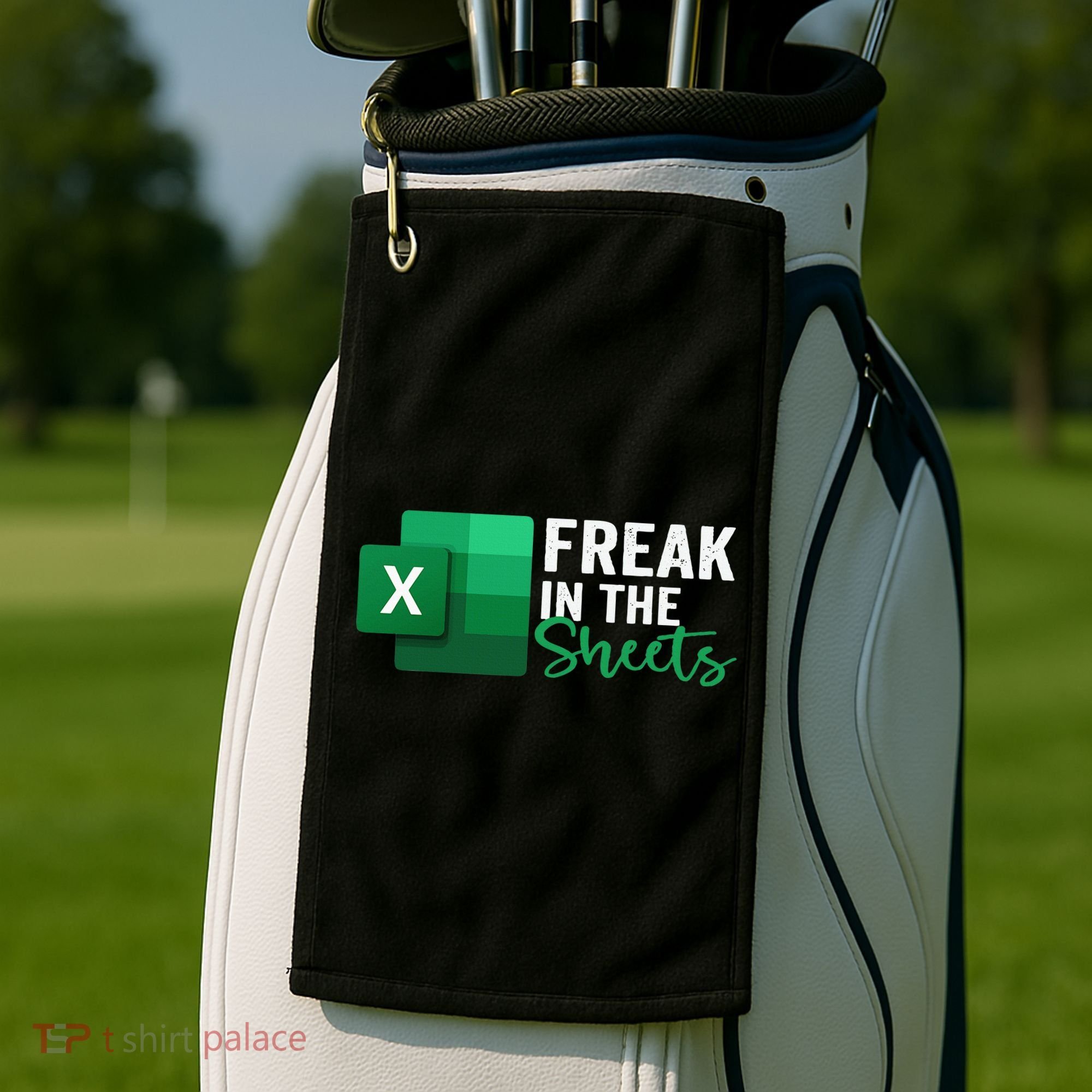 Freak In The Sheets Accountant Funny Spreadsheet Excel Golf Towel