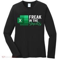 Freak In The Sheets Accountant Funny Spreadsheet Excel Women's Long Sleeve Shirt thumb 0