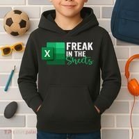 Freak In The Sheets Accountant Funny Spreadsheet Excel Kids Hoodie thumb 2