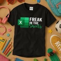 Freak In The Sheets Accountant Funny Spreadsheet Excel Kids T-Shirt thumb 3
