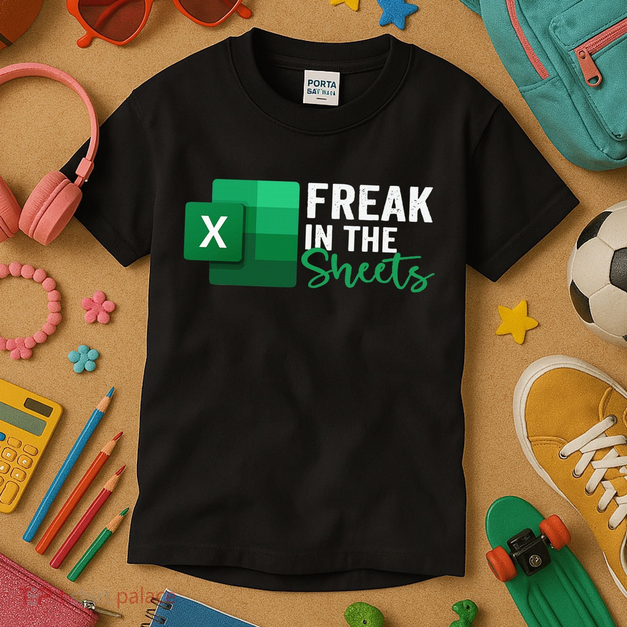 Freak In The Sheets Accountant Funny Spreadsheet Excel Kids T-Shirt