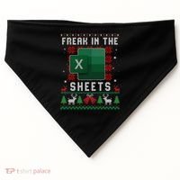 Freak In The Sheets Excel Ugly Christmas Sweater USA-Made Doggie Bandana thumb 0