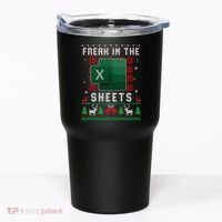 Freak In The Sheets Excel Ugly Christmas Sweater Tumbler thumb 0