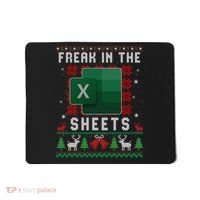 Freak In The Sheets Excel Ugly Christmas Sweater Mousepad thumb 0