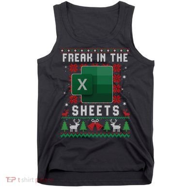 Freak In The Sheets Excel Ugly Christmas Sweater Tank Top